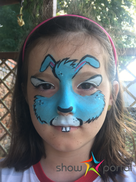 Malování na obličej facepainting a dětské třpytivé tetování airbrush
