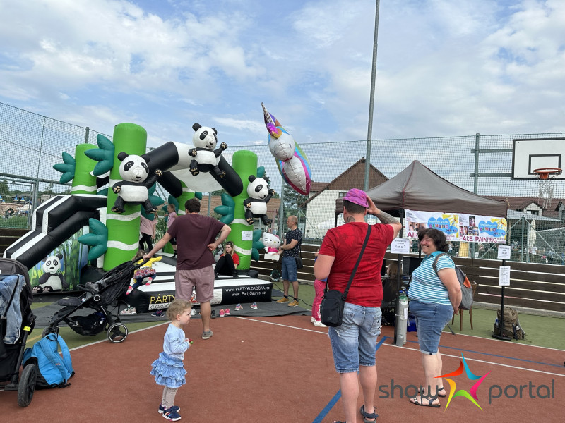 Skákací hrad se skluzavkou - Panda