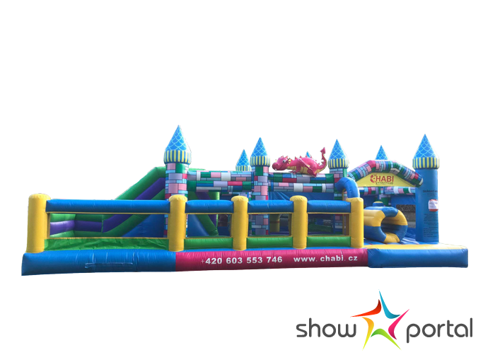 Skákací hrad - prolézací dráha Příšerky
