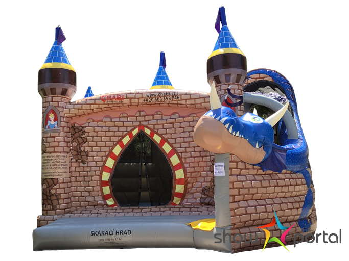 Skákací hrad Drak - se skluzavkou